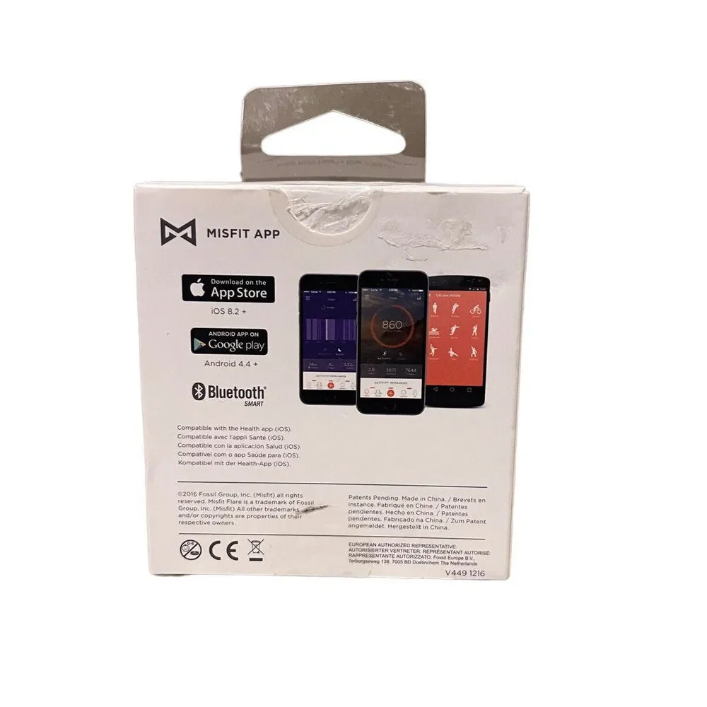 Misfit‎ Flare Swimproof Fitness & Sleep Tracker with Sport Black Band New